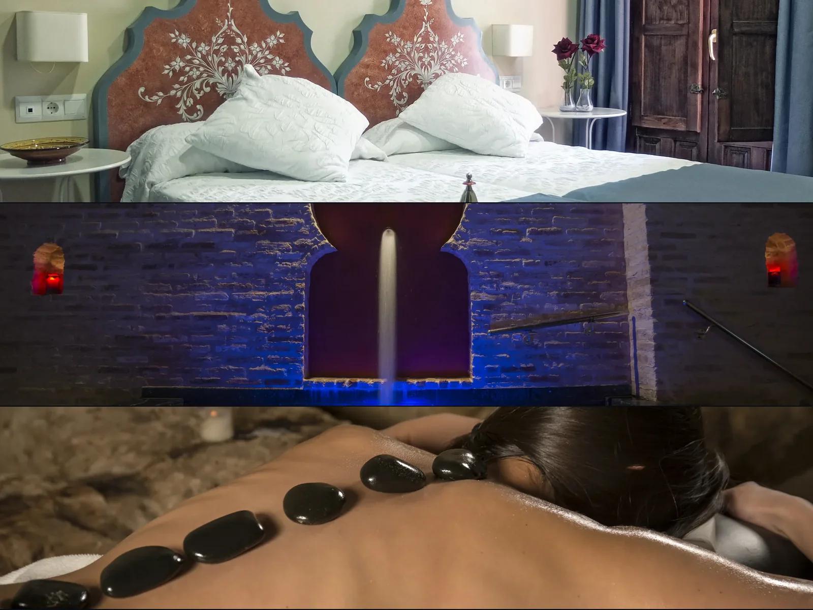 Hospedería + Baño Califal + masaje de piedras calientes de 30 min