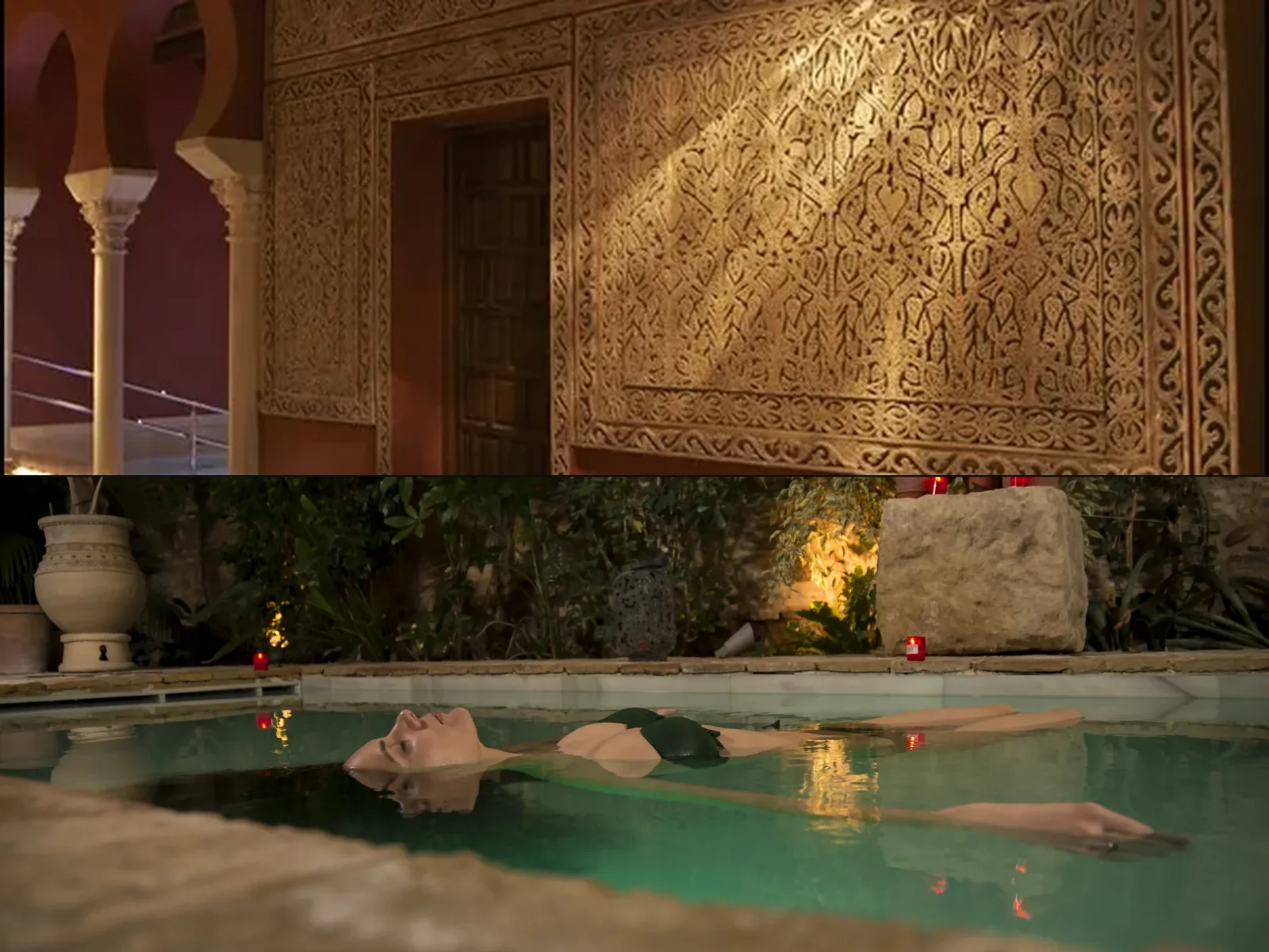 Ritual de exfoliación con guante kessa en los Baños Árabes de Córdoba